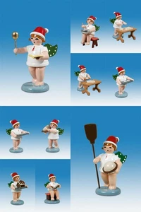 Engelfigur Weihnachtsengel 10-teilig mit Mütze Weihnachtsbäckerei Höhe 6 cm NEU - Picture 1 of 1