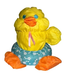 Giocattolo da bagno vintage 1988 Fisher Price galleggiante Puffalump Tubby Time Duck 6,5" #1201 - Foto 1 di 8