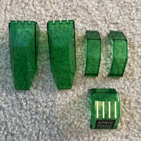 LEGO SPACE POLICE Trans Green Windscreen LOT 6984 6897 6957 1990s set 5 pieces