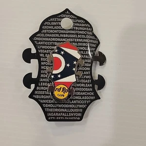 Guitarra Coleccionable Hard Rock Café Edición Limitada Bandera de Cincinnati Prendedor Cabezal - Imagen 1 de 2