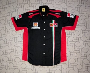 ● RARE VINTAGE 1990'S FERRARI TEAM FORMULA 1 DRESS SHIRT SIZE MEN'S ADULT L ● - Picture 1 of 16