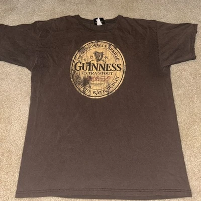 复古 Guinness 啤酒标志 T 恤,尺寸 L — 第 1/4 张图片