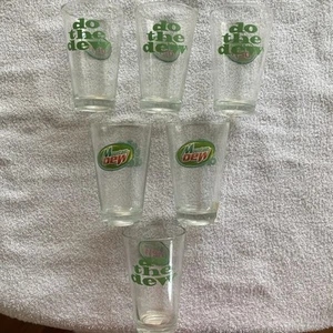 Mountain Dew Do The Dew Glasses 8oz Set of 6 Original Box + Stickers - LAST SET - Picture 1 of 20