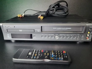 Sylvania DVC800C VCR DVD Player Combo4 Head VHS Hi-Fi Tested+ Remote+wires - Picture 1 of 6