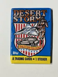 1991 Topps Desert Storm Coalition for Peace paquete de cera sellado - Imagen 1 de 2
