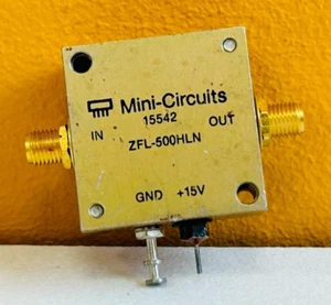 Mini-Circuitos ZFL-500HLN 10 a 500 Mhz, 3,8 dB, SMA (F-F), Amplificador. ¡Probado! - Imagen 1 de 5