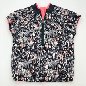 Maaji Women's Enchanted Spirit Blush Bloom Running Reversible Jacket Sz M - Picture 1 of 7