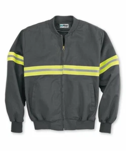 Enhanced Visibility Work Jacket (No Liner) Reflective Hi Vis Industrial Uniform - Picture 1 of 20