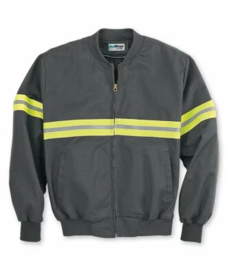 Enhanced Visibility Work Jacket (No Liner) Reflective Hi Vis Industrial Uniform - Image 1 of 4