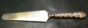 Antique Sterling Silver Handled Cake Serving Knife 9.88" x 1.5" Excellent Cond - Picture 1 of 7