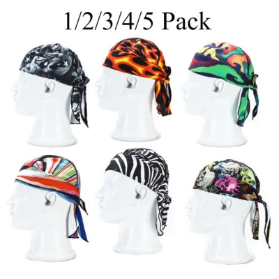 骷髅帽 DOO Rags 海盗帽 骑行头巾 头巾 豆豆 1/2/3/4/5 包 — 第 1/4 张图片