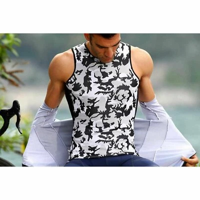 CAMU Tank Cycling Sleeveless Base Layer - Camouflage White/Black/Grey S, M, L, X - Image 1 of 4