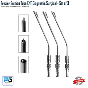 Frazier Saugschläuche Aspirator Chirurgisch Dental HNO Instrumente Tube 3er Set - Bild 1 von 4