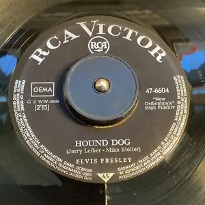 Elvis Presley 45RPM Hound Dog/Don't Be Cruel 1956 50s Rock & Roll 7” Germany S7 - Picture 1 of 3