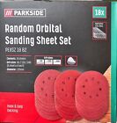 Parkside Random Orbital Sanding Sheet set Hook & loop backing 18 pack for wood