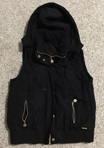 CALVIN KLEIN PERFORMANCE BLACK GOLD HOODED VEST SIZE SMALL - Picture 1 of 3