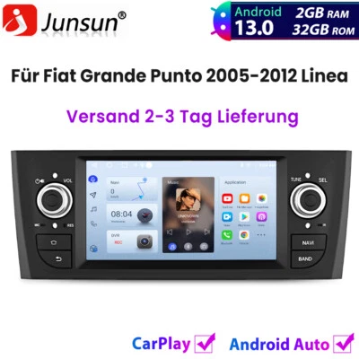 6.2" Autoradio Für Fiat Grande Punto 2005-2012 Linea Carplay Android 13 GPS NAVI - Bild 1 von 4