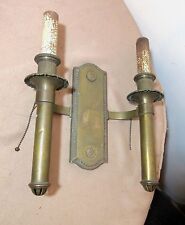large antique ornate neoclassical empire gilt brass electric wall sconse fixture