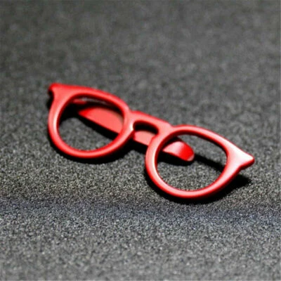 Vintage Glasses Shape Tie Clip Bar Necktie Pin Clamp Mens Accessories Party Gift - Image 1 of 4
