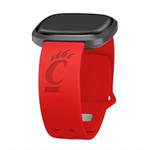 Correa de reloj de silicona grabada Cincinnati Bearcats para FitBit Versa y Sense - Imagen 1 de 16