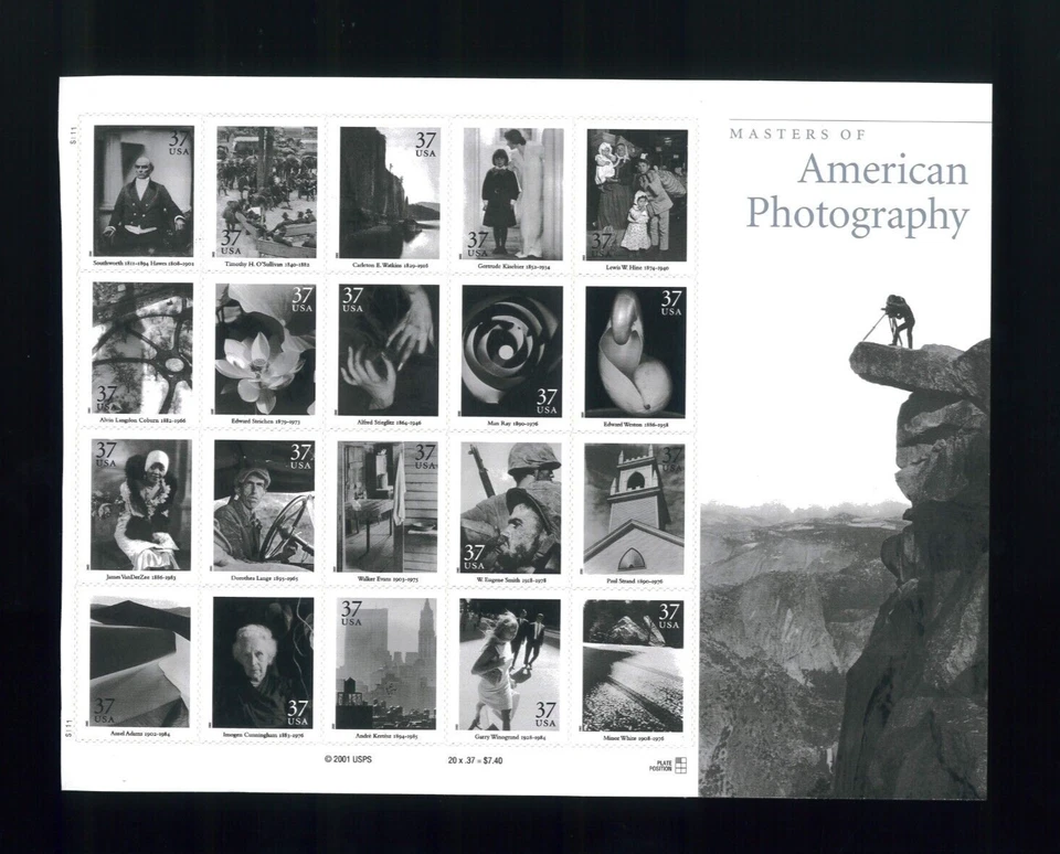 United States 37¢ American Photography Postage Stamp #3649 MNH Full Sheet - Image 1 of 1