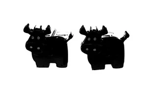 Cute Cow Cufflinks Mens Novelty Cow Shirt Cufflinks In Black - Picture 1 of 1