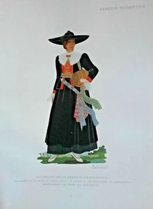 1900 COSTUME VENEZIA TRIDENTINA VIVANDIERA DELLA BANDA DI CASTELROTTO BOLZANO - Imagen 1 de 1