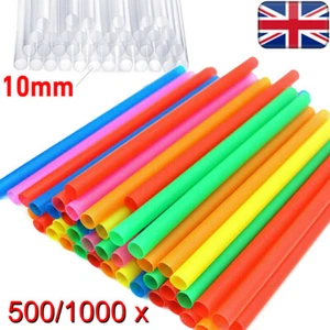 500*10mm Extra Wide Fat Jumbo Straws Boba Bubble Tea Smoothie Drinking Straws-UK - Picture 1 of 17