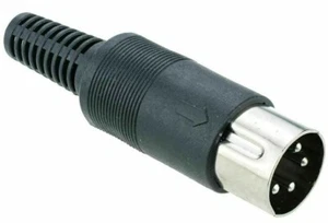 4 Polig din Stecker, Zugentlastung, Lot Verbindung, Dose Kontakte, Kabelmontage - Bild 1 von 1