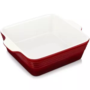 8x8 inch Baking Pan 2 Quart Square Cake Pan Baking Dish for Oven Stoneware Br... - Picture 1 of 8