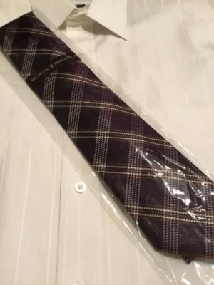 Black Brown 100% Silk Mens Tie - Image 1 of 4