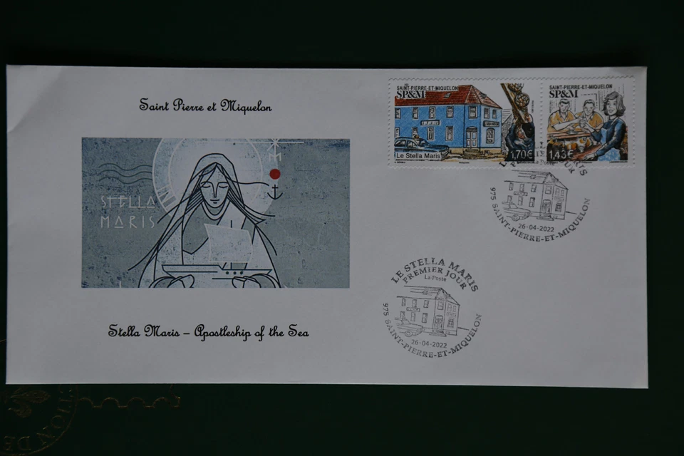 SPM/SAINT PIERRE ET MIQUELON FDC APOSTLESHIP OF THE SEA 2022 -STELLA MARIS - Image 1 of 1