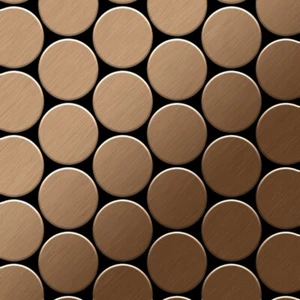 Mosaico azulejo macizo metal titanio cepillado cobre 1,6 mm fuerte Medallion-Ti-AB - Imagen 1 de 4