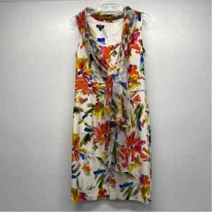 Worth Size 6-S Women's White-Multicolor Pattern Sheath Dress - Picture 1 of 12