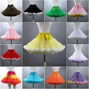 Lolita Tutu Damenröcke Regenbogen Petticoat Krinoline Unterrock Cosplay Kleid - Bild 1 von 22