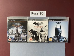 Batman Arkham Asylum GOTY Edition, City & Origins PS3 X3 Games Bundle EXC COND - Picture 1 of 14