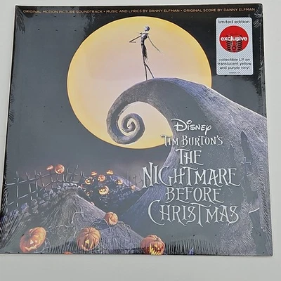 The Nightmare Before Christmas Soundtrack 2LP Translucent Yellow Purple NEW NM - Image 1 of 4