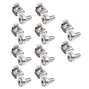 10pcs M5 Mounting Screws& Cage Nuts For Server Network AV Rackmount Equipment N - Photo 1/12