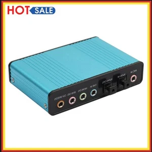 USB 6 Kanal 5.1 Externe optische Audio-Soundkarte für Notebook-PC (blau) - Bild 1 von 7