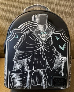 Disney Parks Loungefly Haunted Mansion Backpack Hatbox Ghost Glow In The Dark NU - Picture 1 of 4