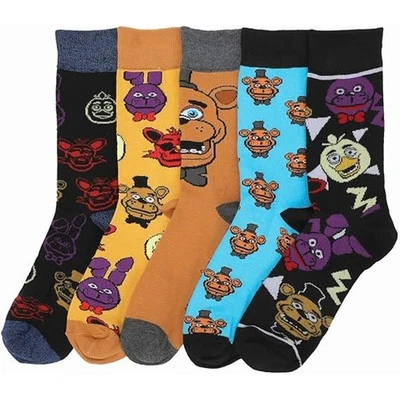 Five Nights at Freddy’s Adult Casual Crew Socks – 5-Pack, Multicolor - Image 1 of 4