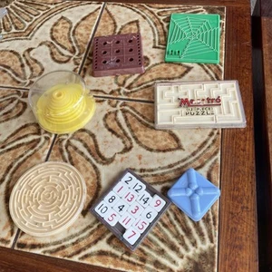 Vintage Bundle Of Brain Teaser Puzzle Maze Games England Plastic Toys Fairylite - Picture 1 of 16