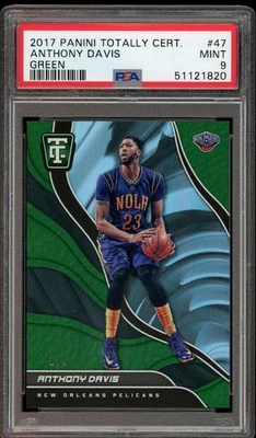 2017-18 Panini Totally Certified ANTHONY DAVIS Green /5 PSA 9 MINT - Image 1 of 2