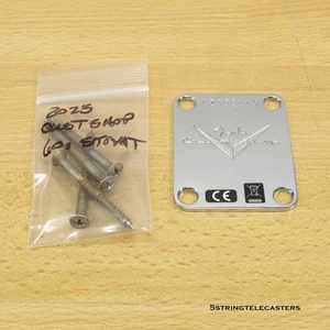 2025 Fender USA Custom Shop 60s Relic Stratocaster Neck Plate Chrome Strat Tele - Bild 1 von 1