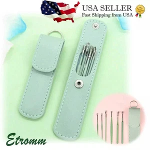6 Stück Ohr Pick Reinigungsset Löffel Ohrenschmalz Entferner Reiniger Kürette Kit Spirale Werkzeug - Bild 1 von 9