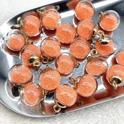 Glasperlen Anhänger 16mm Transparent Set Schmuck Dekoration Weihnachten - Bild 1 von 4