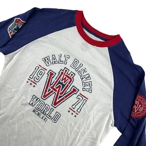NEW Disney Parks Cotton Disney World Baseball Tee White • Small - Picture 1 of 7