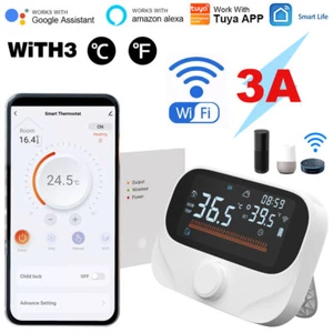 Wifi Smart Wireless Programmable Room Thermostat With RF Receiver 2-way FSK WIFI - Picture 1 of 11