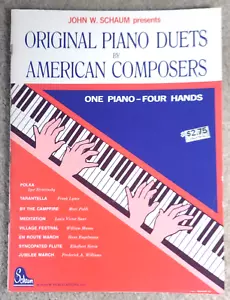 Original Piano Duets by American Composers 1 Piano 4 Hands John Schaum 1970 - Picture 1 of 5