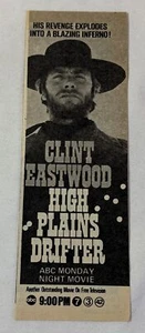 1980 ABC TV-Werbung ~ Film HIGH PLAINS DRIFTER Clint Eastwood - Bild 1 von 1